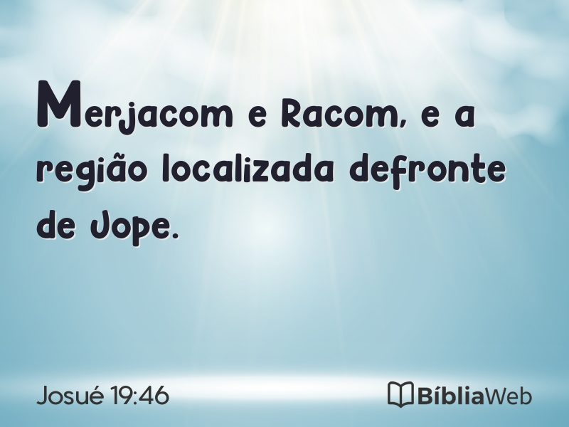 Josué 19:46 em imagem para compartilhar