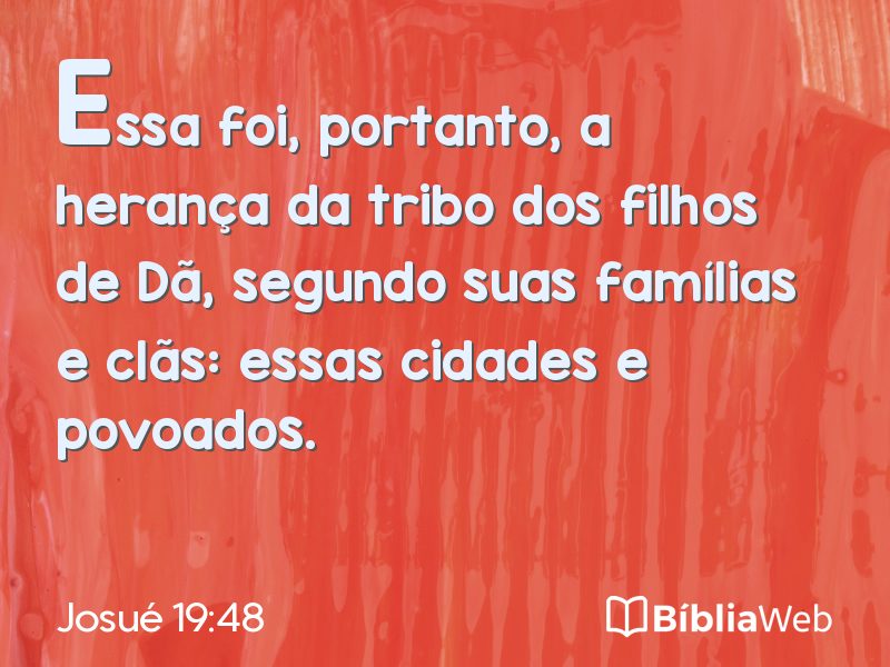 Josué 19:48 em imagem para compartilhar