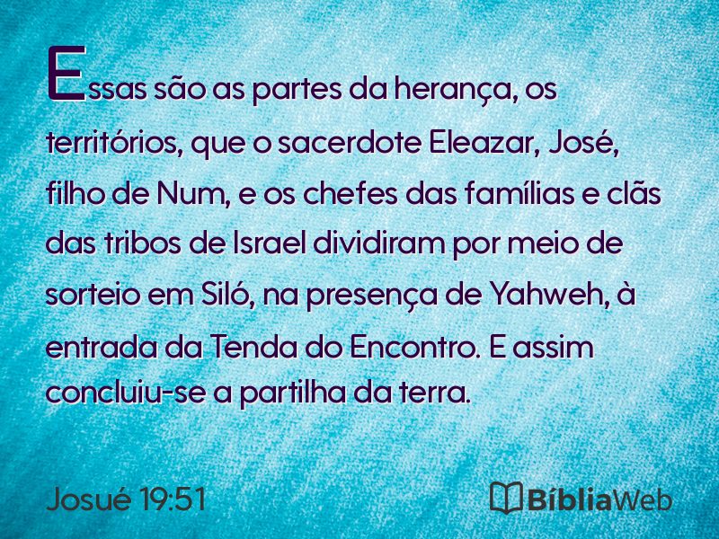 Josué 19:51 em imagem para compartilhar