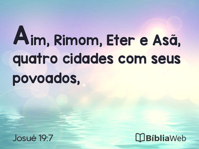 Josué 19:7 em imagem para compartilhar