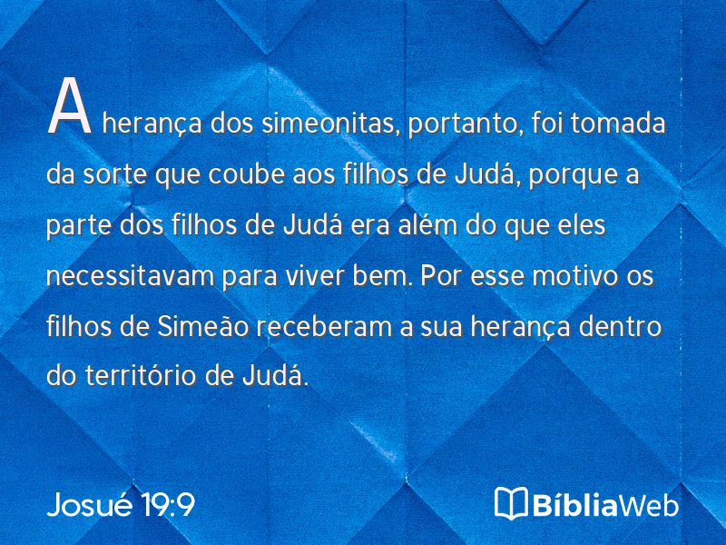 Josué 19:9 em imagem para compartilhar