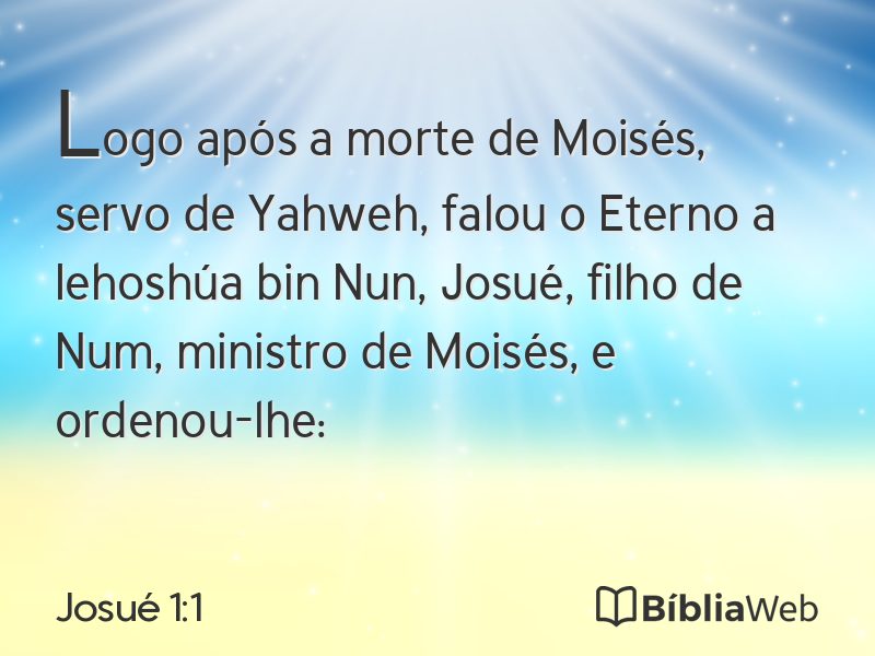 Josué 1:1 em imagem para compartilhar