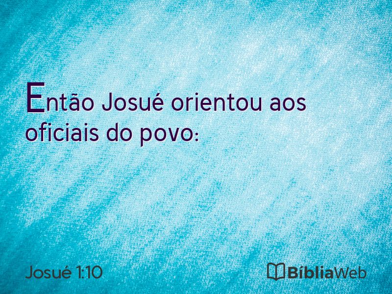 Josué 1:10 em imagem para compartilhar