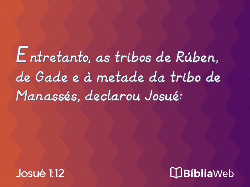 Josué 1:12 em imagem para compartilhar