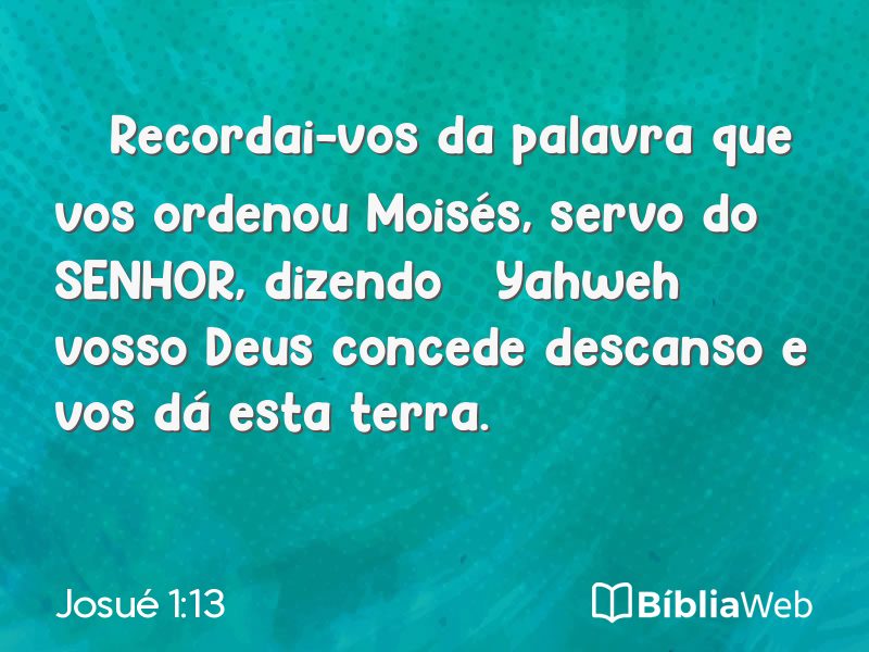 Josué 1:13 em imagem para compartilhar