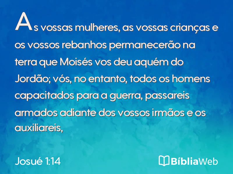 Josué 1:14 em imagem para compartilhar