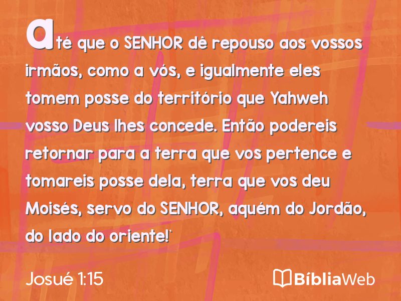 Josué 1:15 em imagem para compartilhar