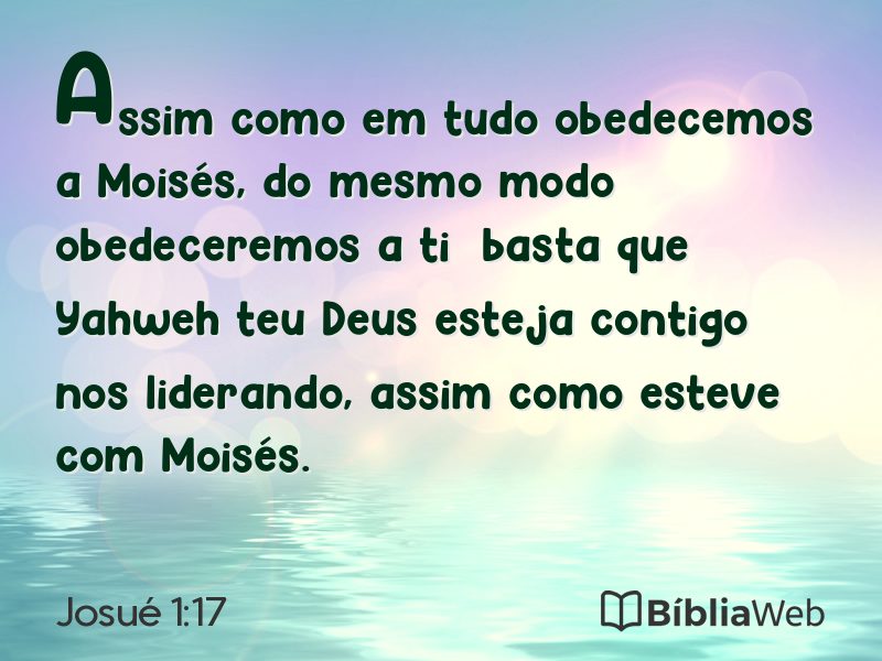 Josué 1:17 em imagem para compartilhar