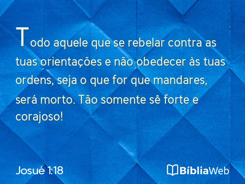 Josué 1:18 em imagem para compartilhar