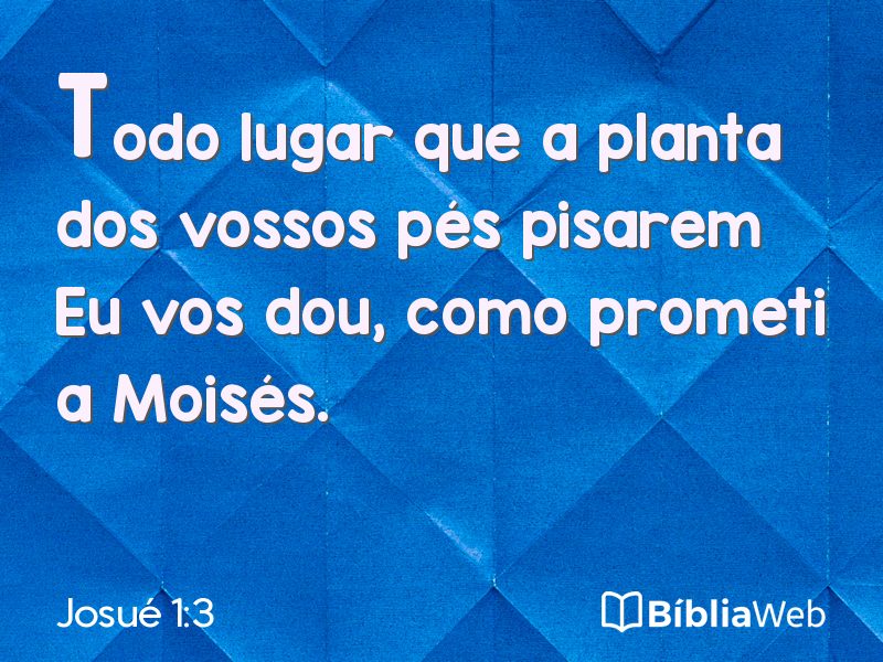 Josué 1:3 em imagem para compartilhar