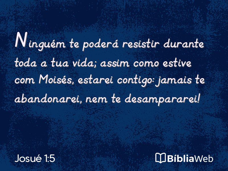 Josué 1:5 em imagem para compartilhar