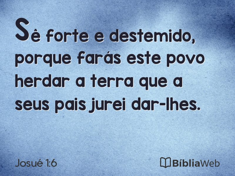 Josué 1:6 em imagem para compartilhar
