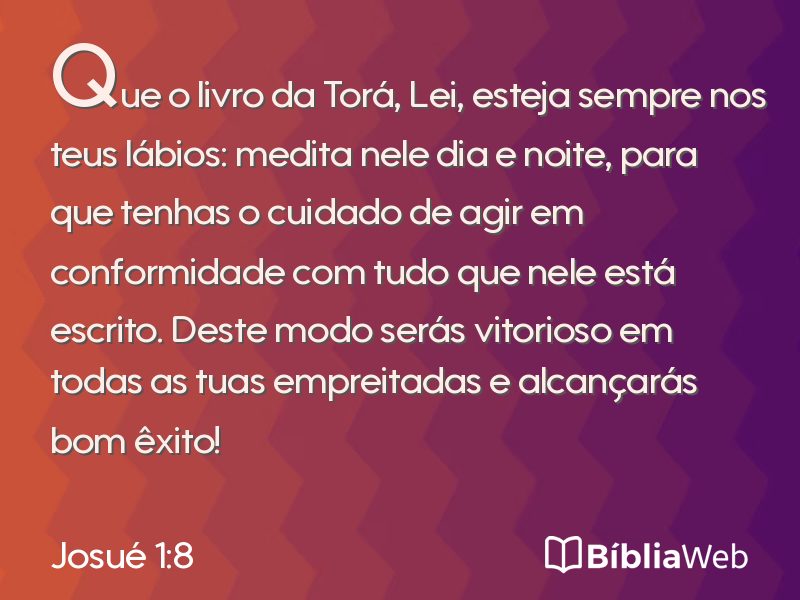 Josué 1:8 em imagem para compartilhar
