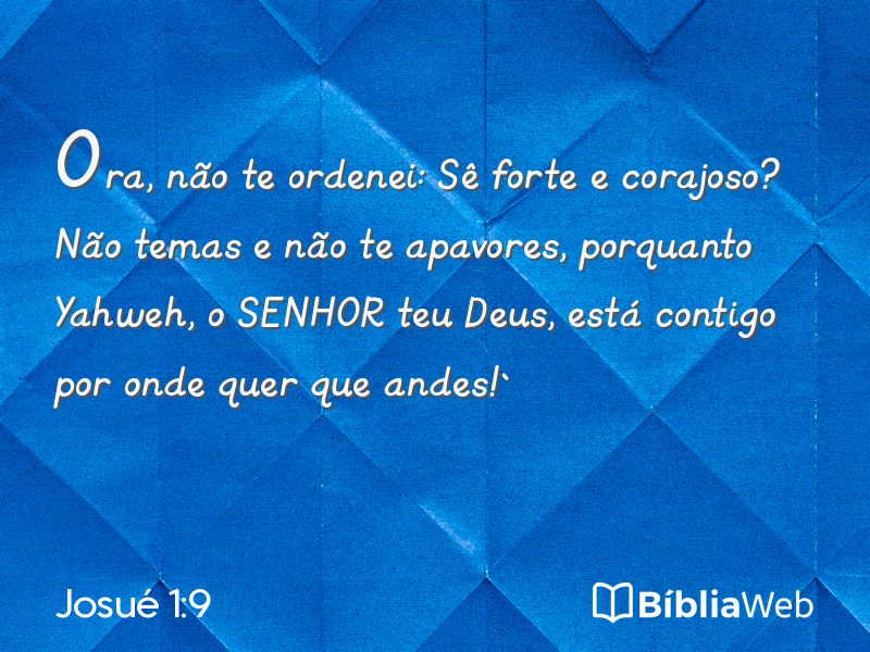 Josué 1:9 em imagem para compartilhar