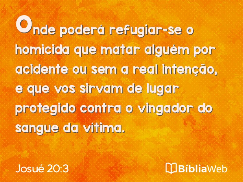 Josué 20:3 em imagem para compartilhar