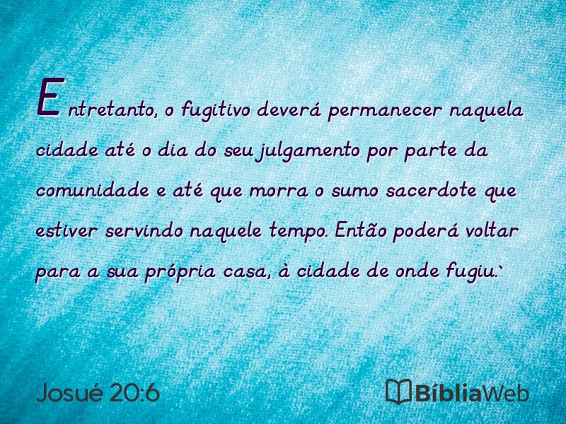 Josué 20:6 em imagem para compartilhar