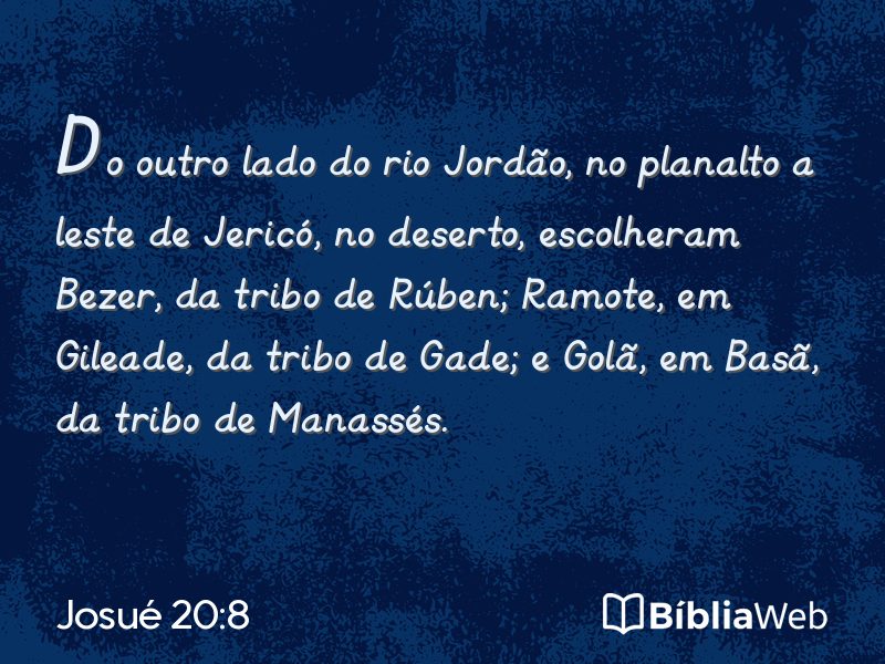 Josué 20:8 em imagem para compartilhar