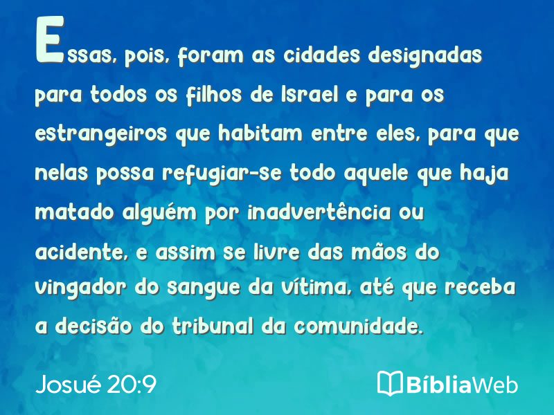 Josué 20:9 em imagem para compartilhar
