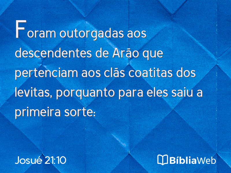 Josué 21:10 em imagem para compartilhar