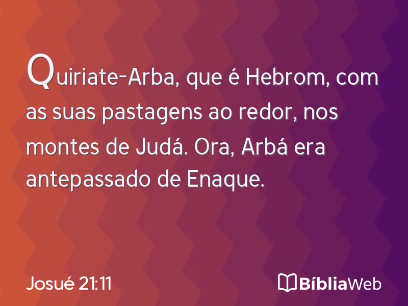 Josué 21:11 em imagem para compartilhar