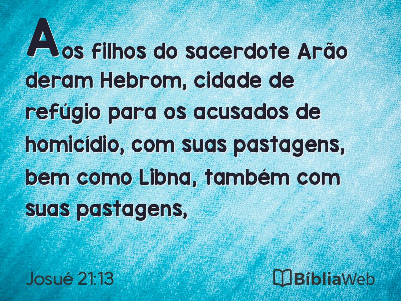 Josué 21:13 em imagem para compartilhar