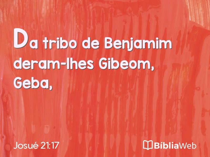 Josué 21:17 em imagem para compartilhar