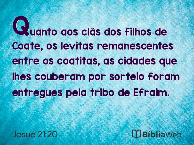 Josué 21:20 em imagem para compartilhar