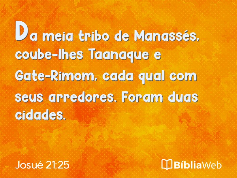 Josué 21:25 em imagem para compartilhar