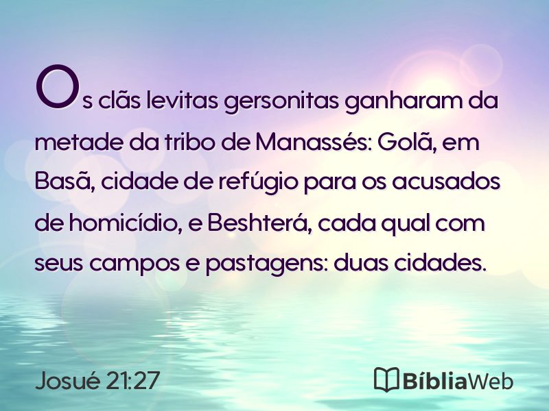 Josué 21:27 em imagem para compartilhar