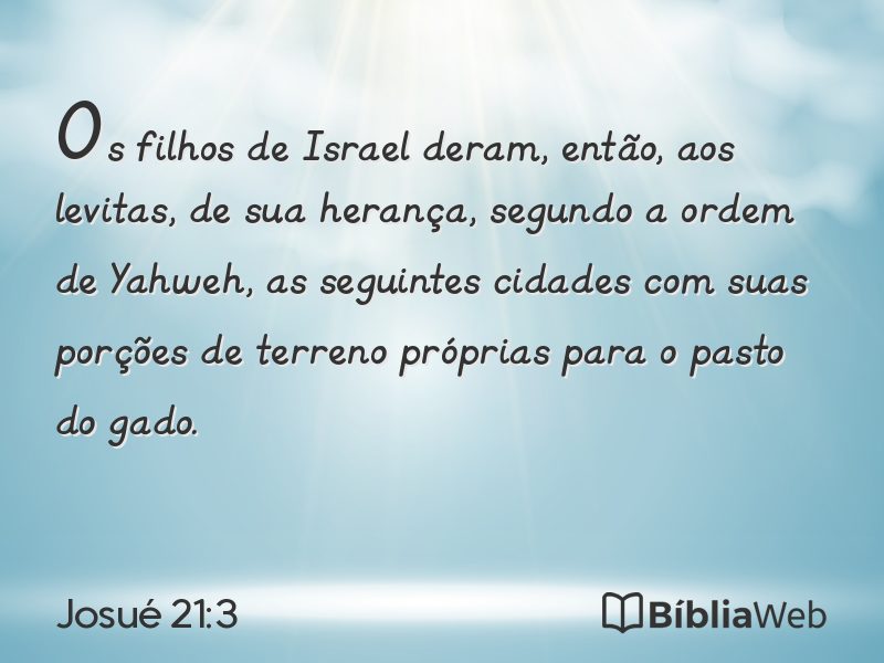 Josué 21:3 em imagem para compartilhar