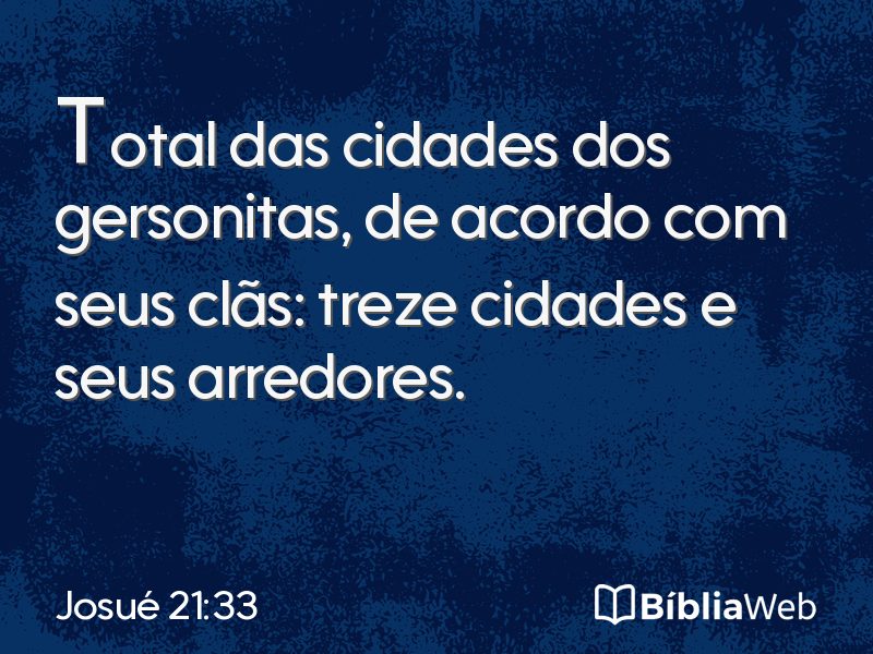 Josué 21:33 em imagem para compartilhar