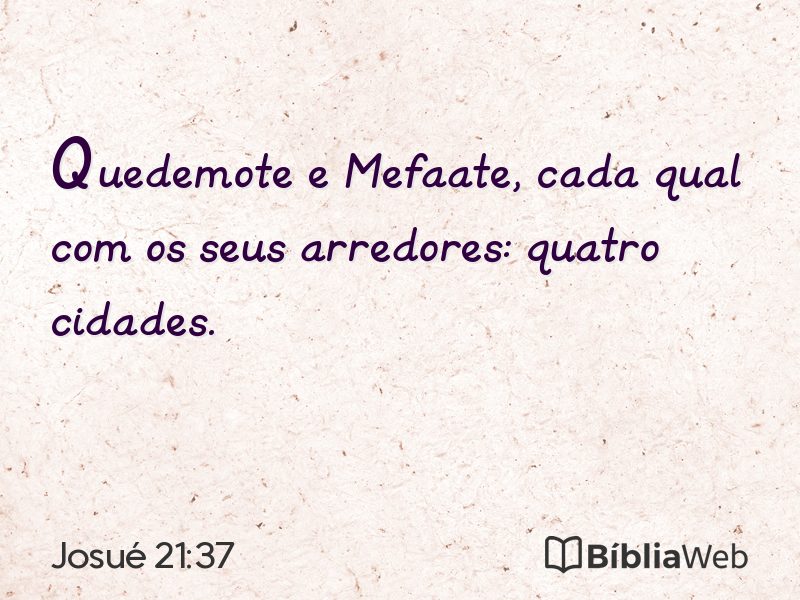 Josué 21:37 em imagem para compartilhar