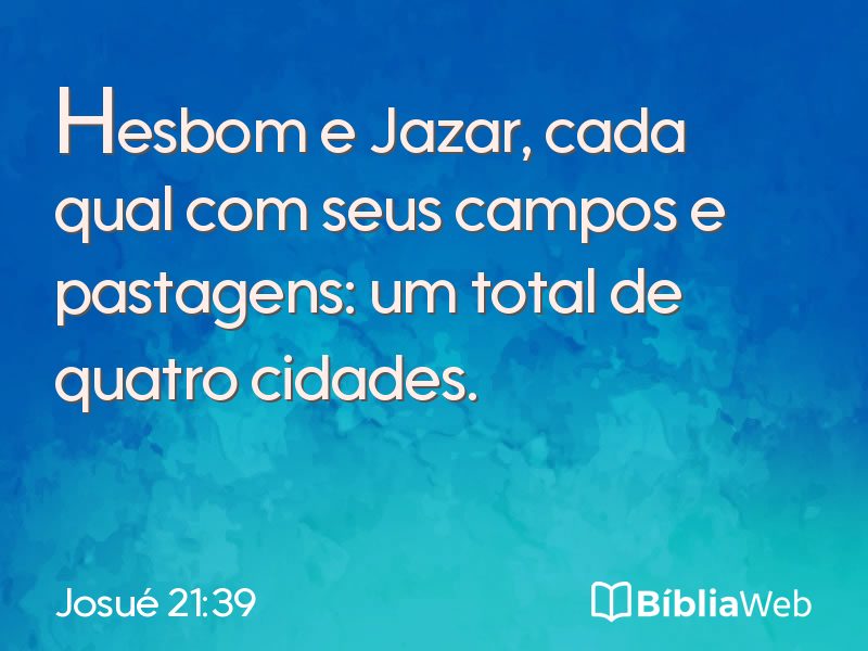 Josué 21:39 em imagem para compartilhar