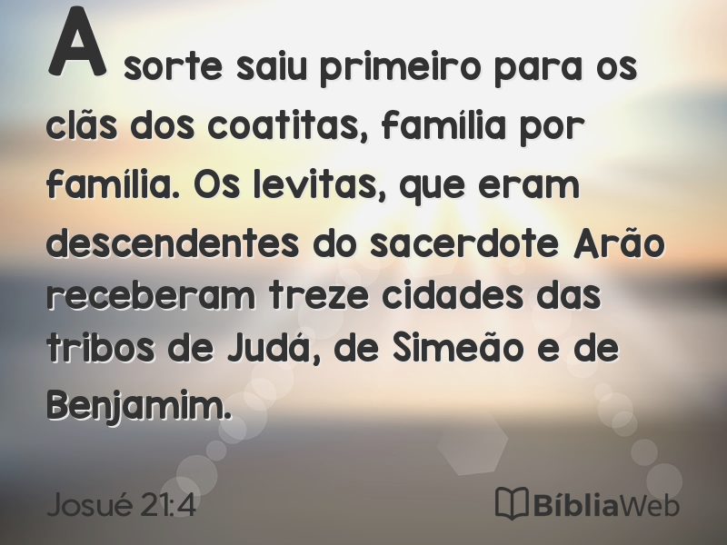 Josué 21:4 em imagem para compartilhar