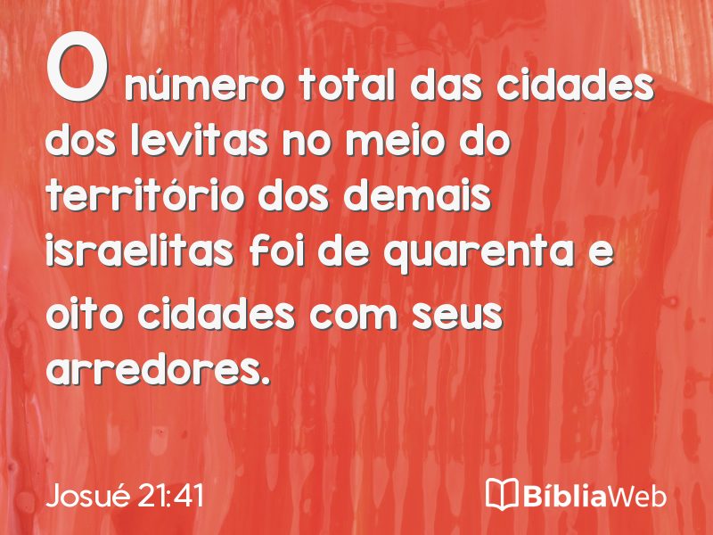 Josué 21:41 em imagem para compartilhar