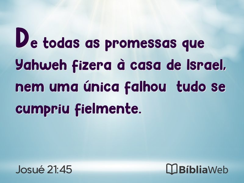 Josué 21:45 em imagem para compartilhar