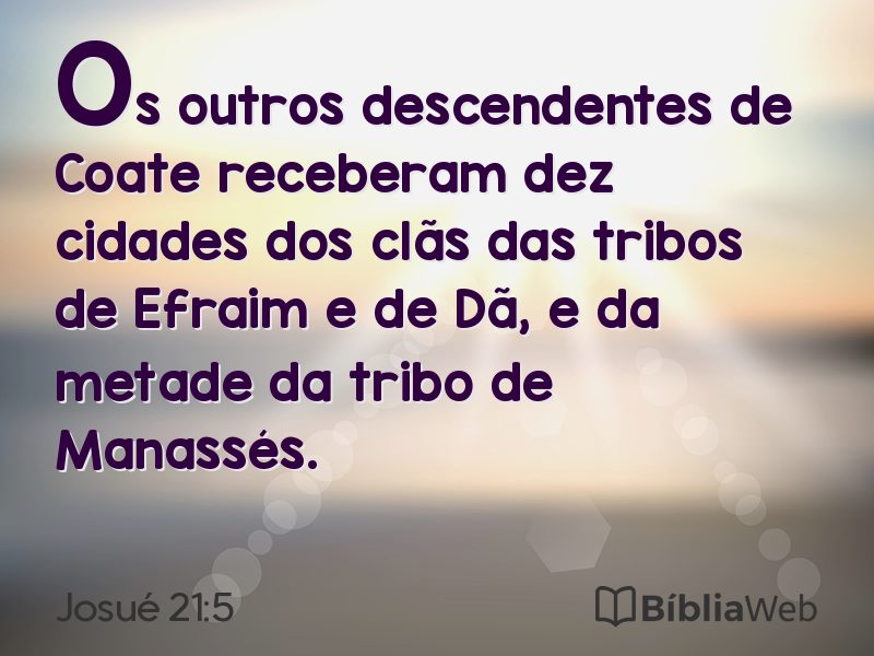 Josué 21:5 em imagem para compartilhar