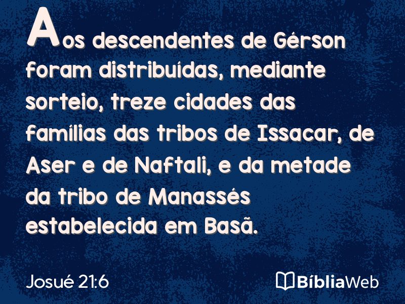 Josué 21:6 em imagem para compartilhar