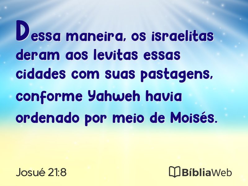Josué 21:8 em imagem para compartilhar
