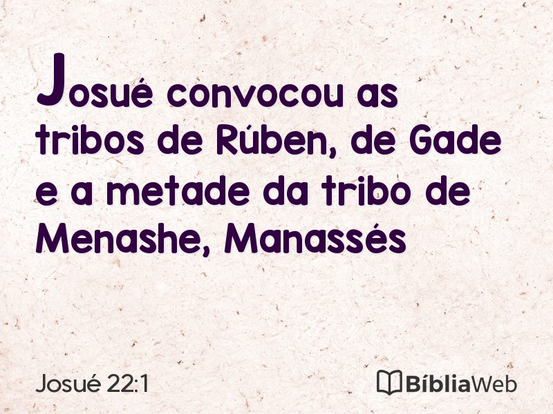 Josué 22:1 em imagem para compartilhar