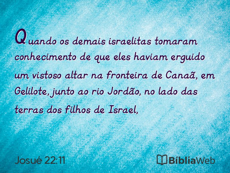 Josué 22:11 em imagem para compartilhar