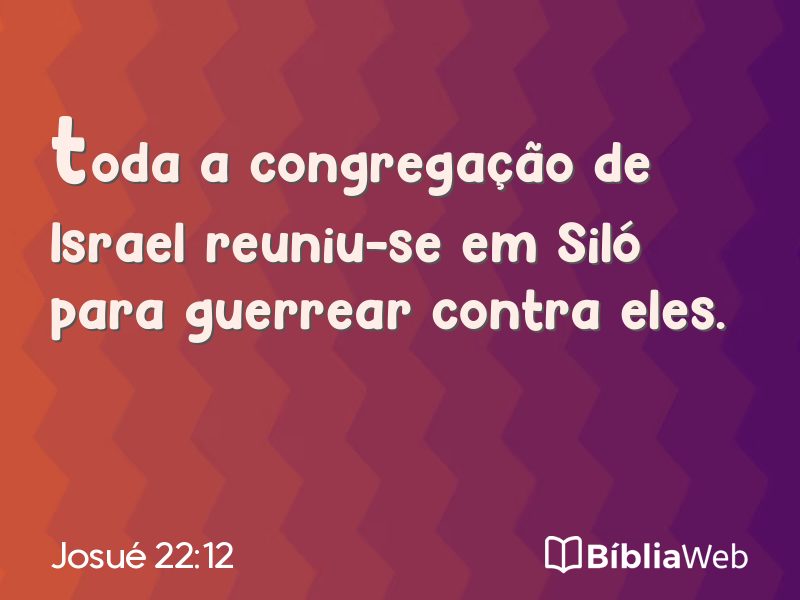 Josué 22:12 em imagem para compartilhar