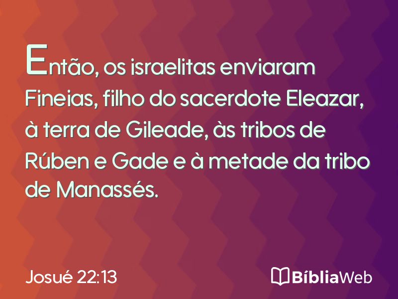 Josué 22:13 em imagem para compartilhar