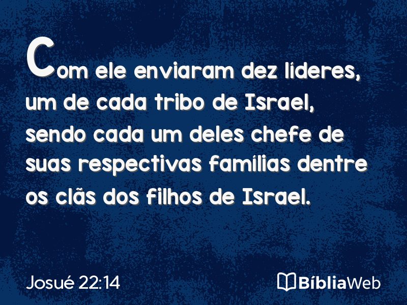 Josué 22:14 em imagem para compartilhar