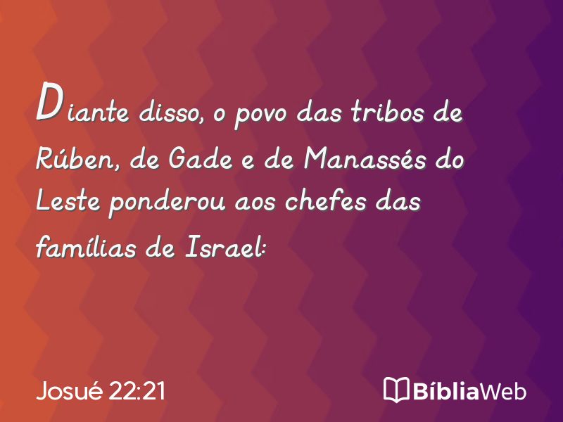 Josué 22:21 em imagem para compartilhar