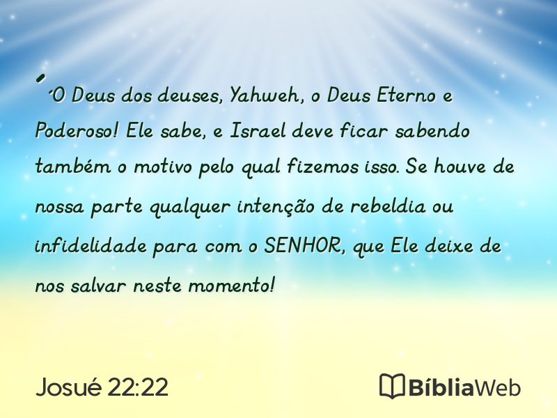 Josué 22:22 em imagem para compartilhar