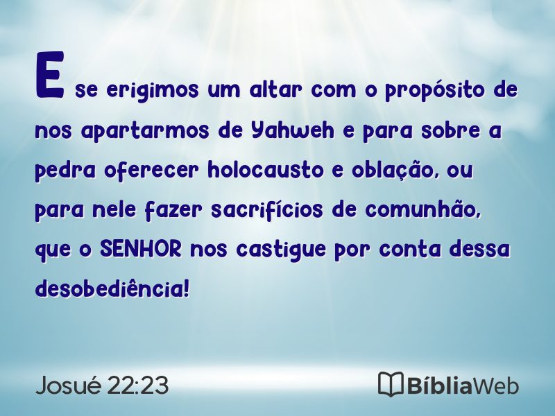Josué 22:23 em imagem para compartilhar