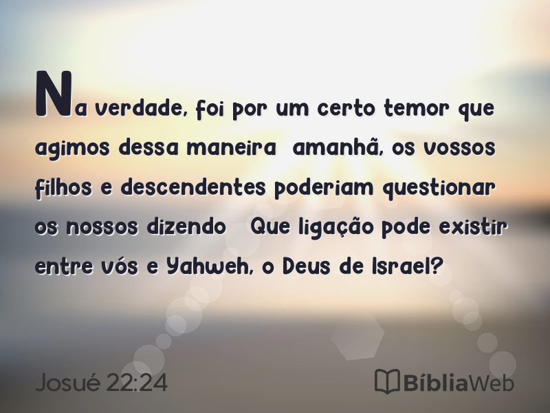Josué 22:24 em imagem para compartilhar