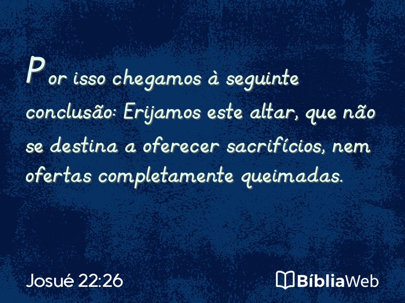 Josué 22:26 em imagem para compartilhar