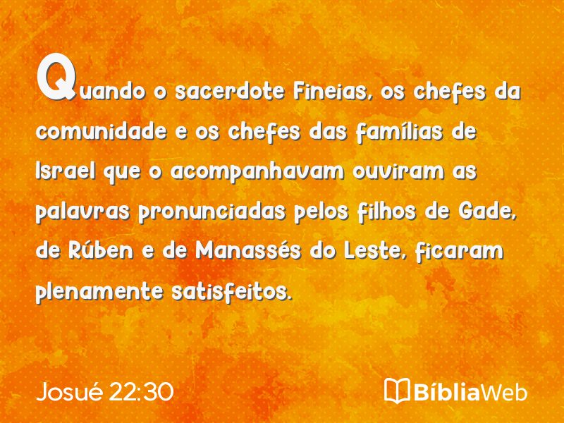 Josué 22:30 em imagem para compartilhar